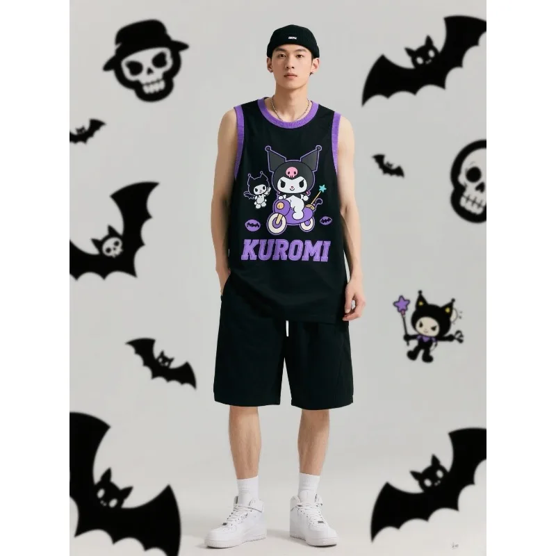 

MOTO-Sanrio мультфильм 3D печатный баскетбольный жилет спортивный топ без рукавов