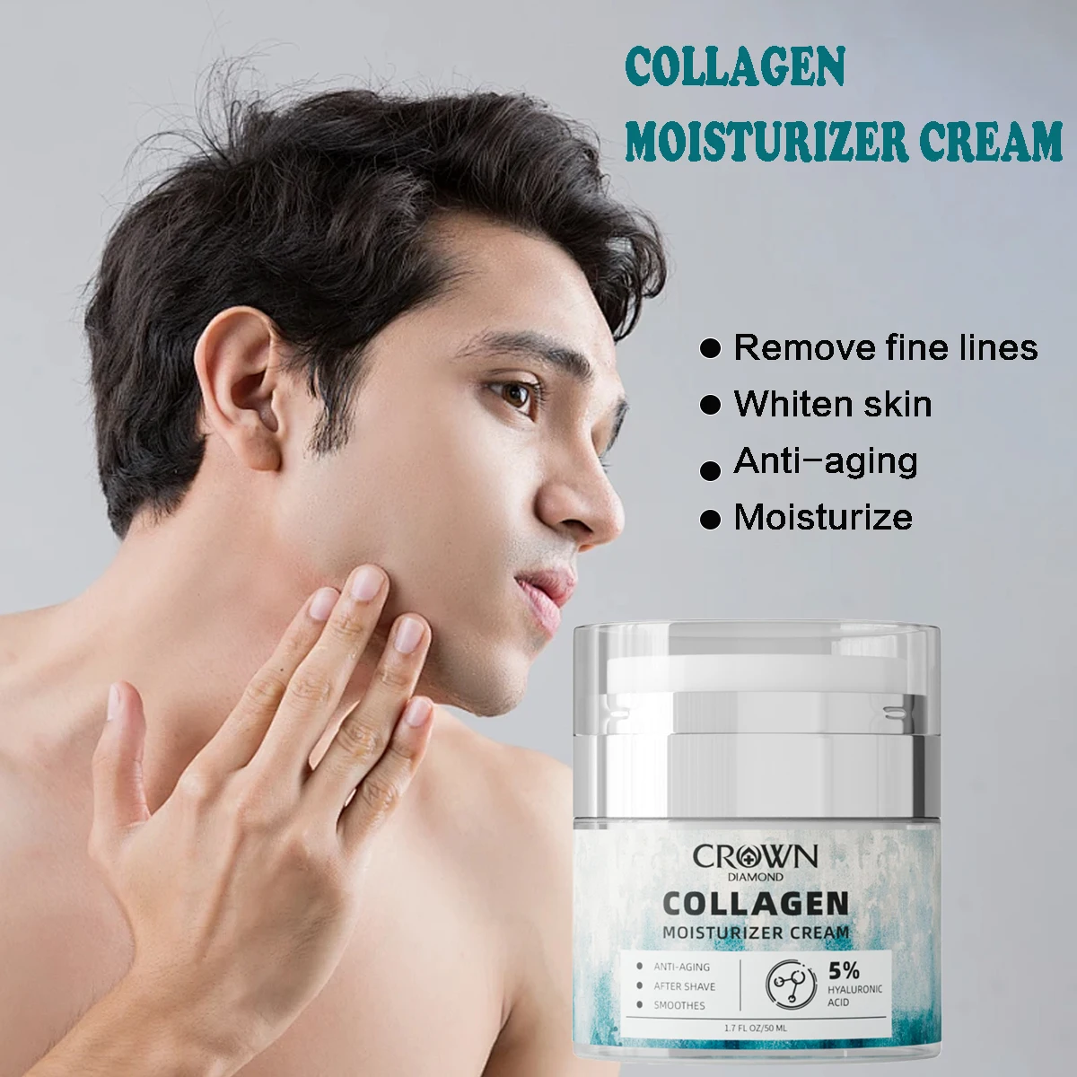 Collagen Cream for Men Remove Face Wrinkles Firming Moisturizing Skin Retinol Face Cream Anti-aging Facial Treatment Cosmetics