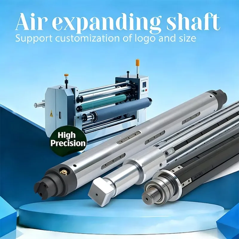 3-6 Inch Flexible Steel Inflatable Air Shaft | Pneumatic Expansion Shaft with Bearing for Printing & Film Blowing Machines