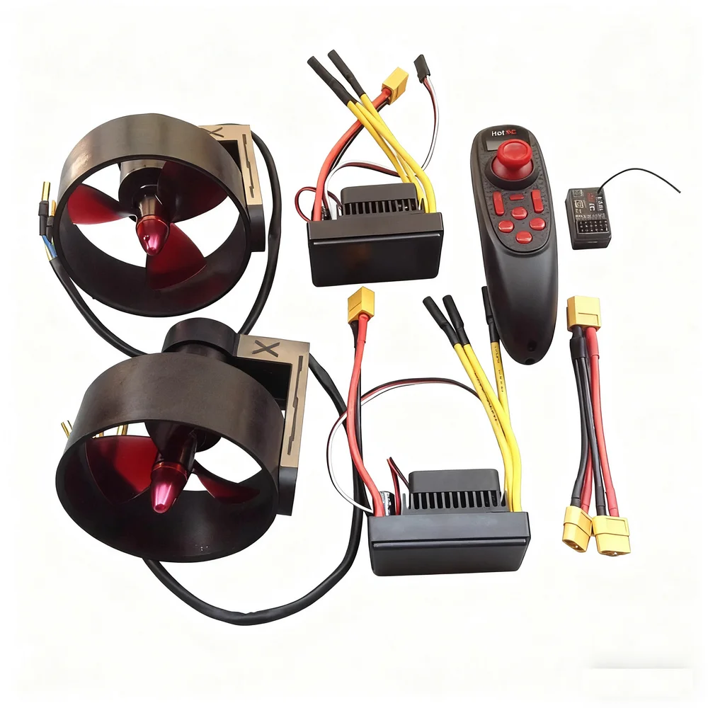 12V-24V Amusement Park Inflatable Boat Underwater Thruster Kayak Thruster Brushless Motor Wireless Remote Control 10kg Thrust