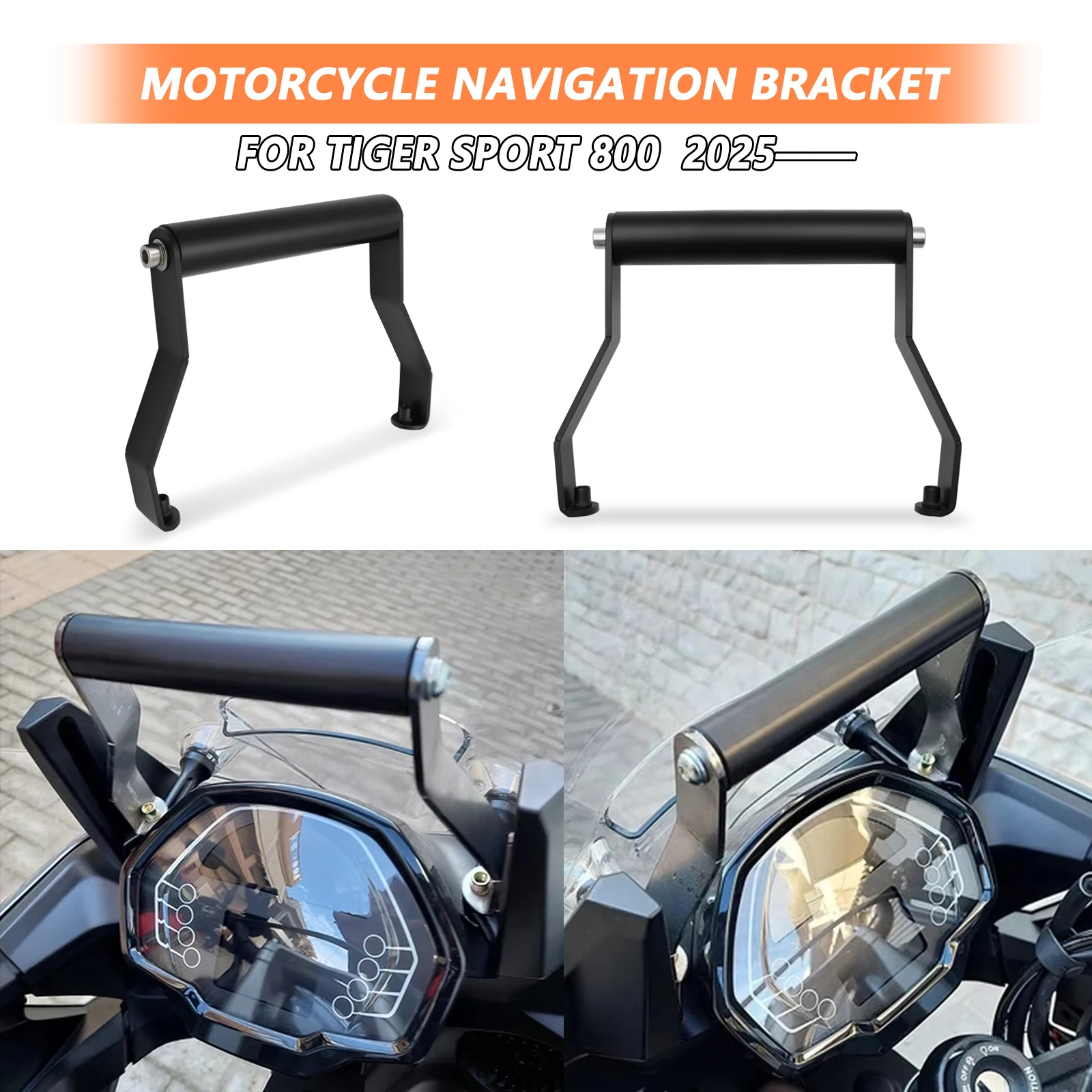 

New Motorcycle Windshield GPS Navigation Bracket Mobile Phone Holder Stand For TIGER SPORT 800 2025- Accessories