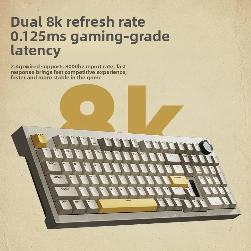 

SKN Pixiu 96Ultra Mechanical Keyboard Tri-mode Wireless 8K Aluminium Shell MCL Floating Platform Custom Office Gaming Keyboard