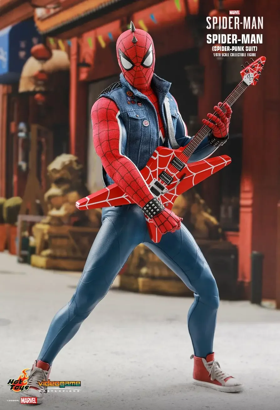 In Stock HT HotToys VGM32 1/6 PS4 Game Edition Punk Spider-Man Marvel  Anime Model Action Figure Toys Hobby