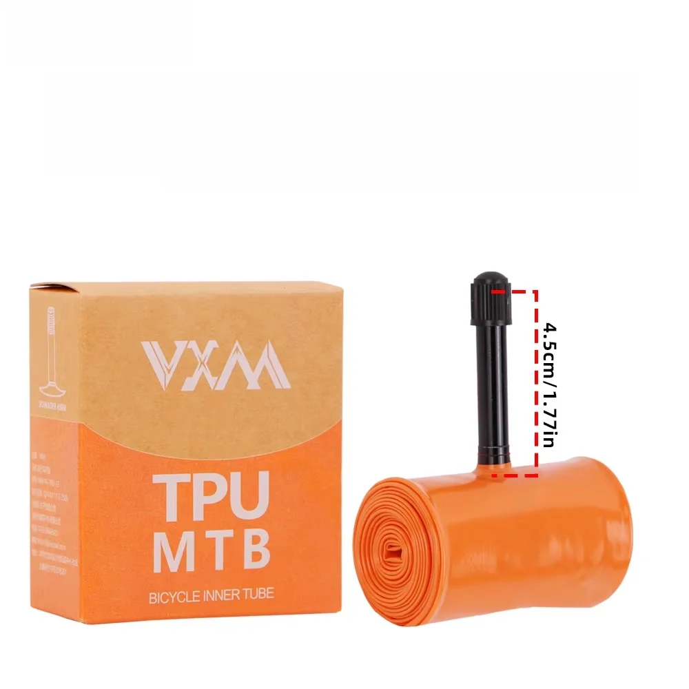 1/2 PCS Ultralight Bike Inner Tube 26 27.5 29 Inches MTB Bicycle TPU Material Tire 45/65mm Schrader Valve Super Light