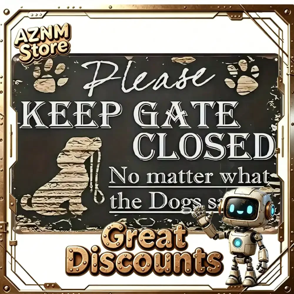Funny Dog Warning Metal Sign 12