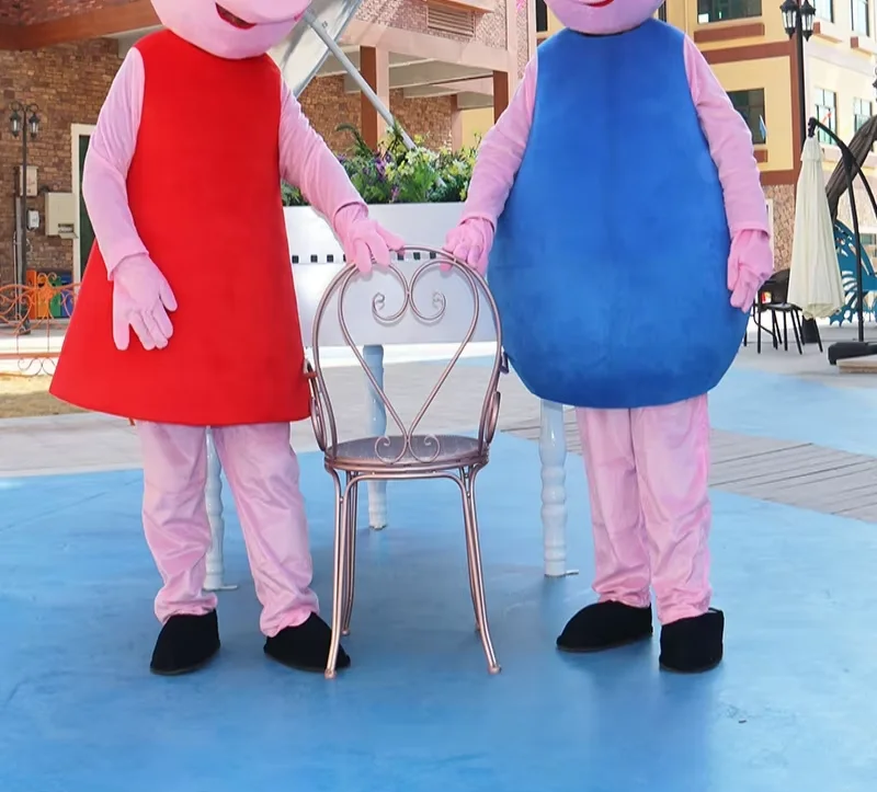 Tier Rosa Schwein Maskottchen Puppe Kostüm Erwachsene Cosplay Familie Party Eltern-kind Schwein Kleidung Weihnachten Karneval Requisiten Kind Geschenke