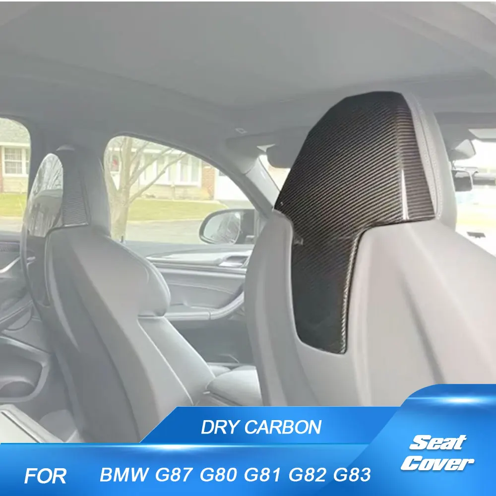 

Dry Carbon Seat Back Cover Trim For BMW G80 G82 G83 G87 M2 M3 M4 2021-2025 2PCS Chair Back Cover Trim Sticker