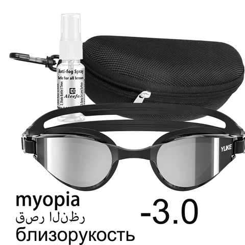 GTOS зеркальные очки для плавания с диоптриями для взрослых