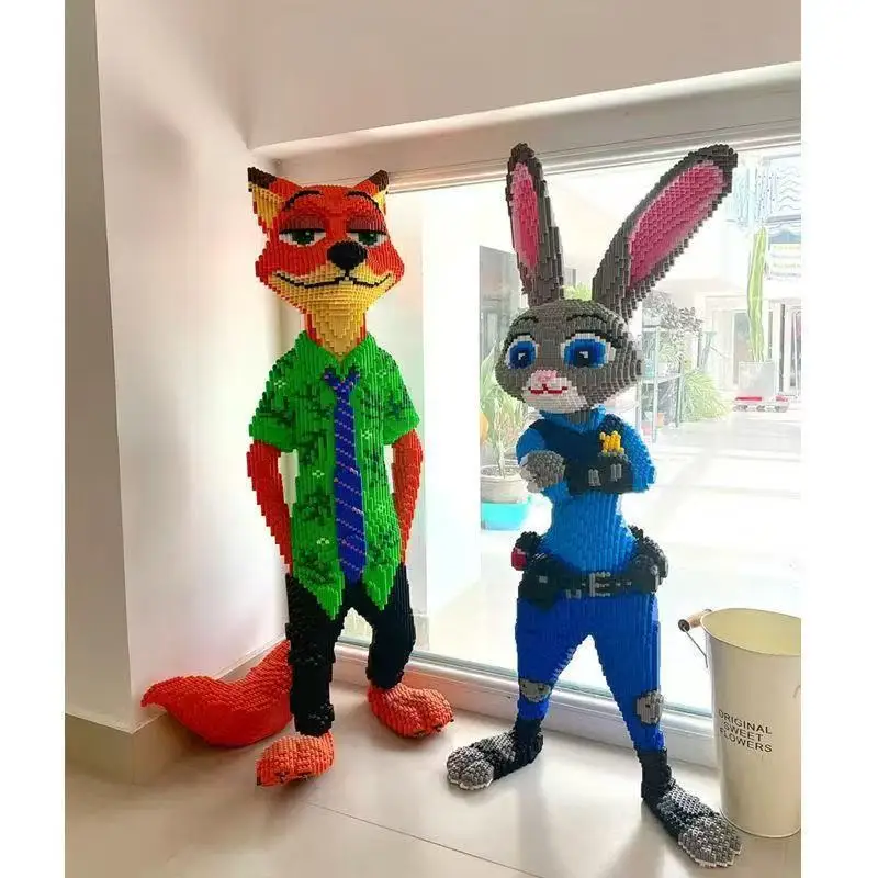 

6888 шт. гигантский конструктор Nick Fox, аниме-стиль, уникальное украшение, подходит для детей в возрасте от 14 лет и старше