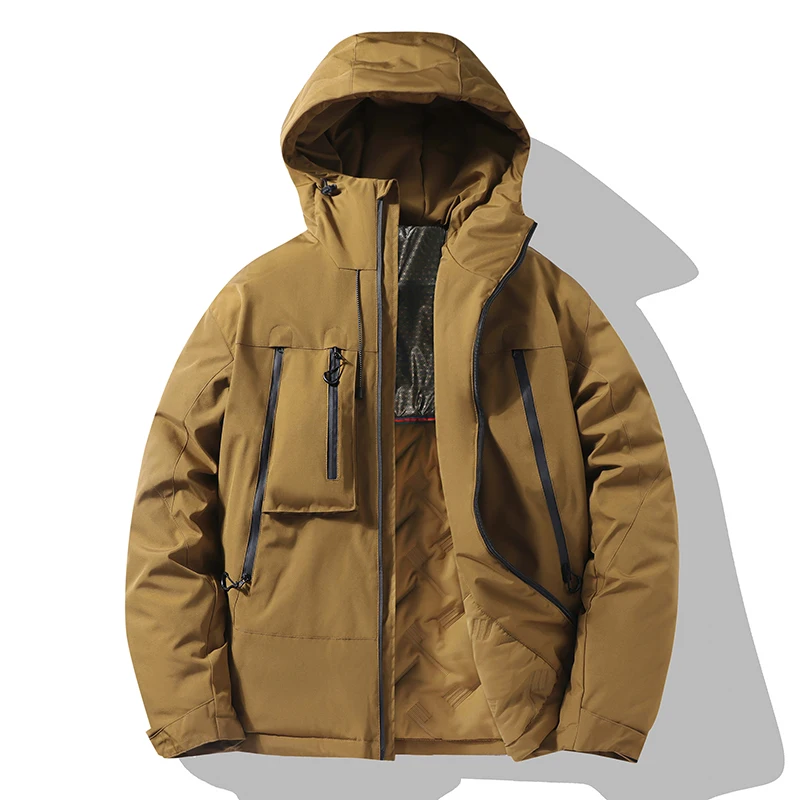 Chaqueta de grafeno para hombre y mujer, Parka con capucha, impermeable, informal, acolchada, con múltiples bolsillos, al aire libre para esquí, invierno, 2024