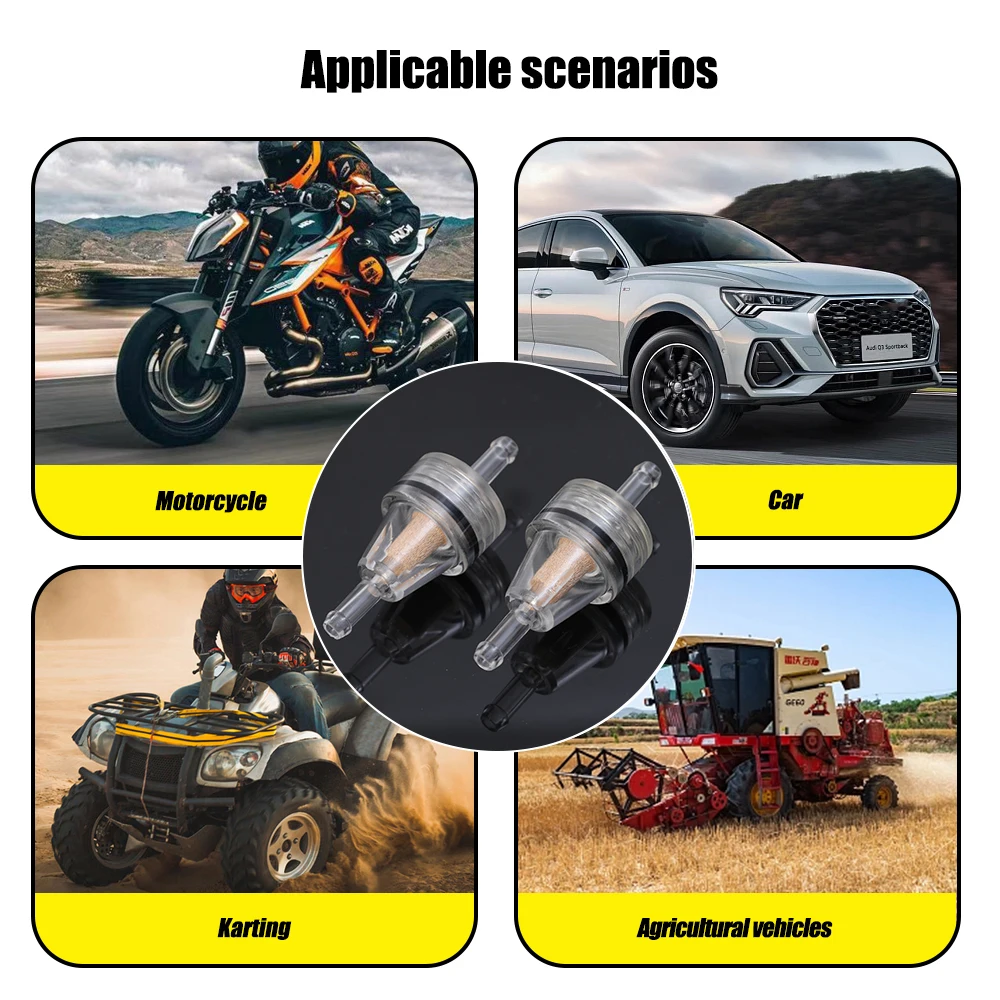 Motorcycle Universal Transparent Modified Gasoline Filter Snowmobile Dirt Bike ATV Accessories Gasoline Line Fuel Filter