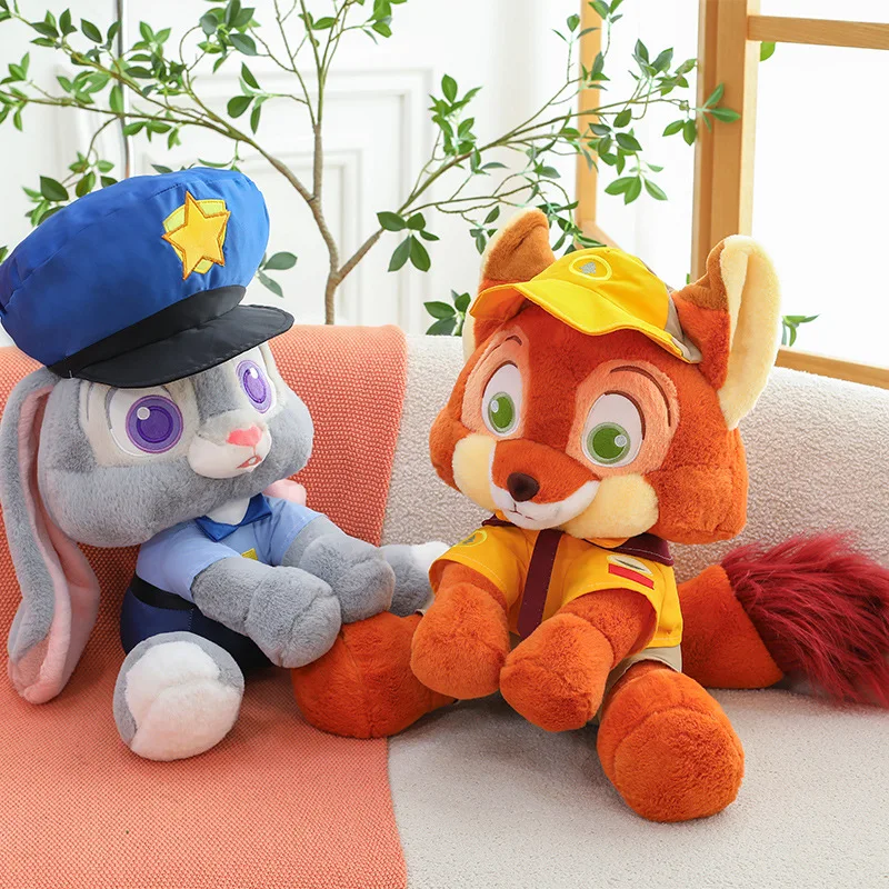 디즈니 영화 Zootopia 박제 동물 플러시 장난감 여우 주디 홉스 토끼 닉 와일드 여우 인형 Zootropolis 인형 소녀 선물 어린이