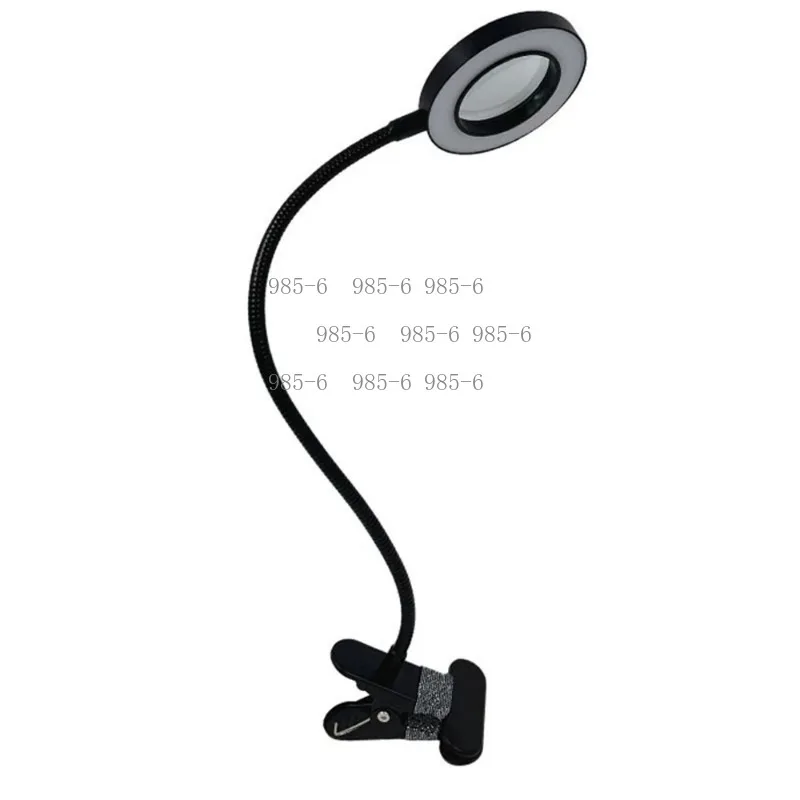 Clip-On Magnifying Lamp, Adjustable Extended Arm Flexible Hose Universal Bracket for Desk & Maintenance Use