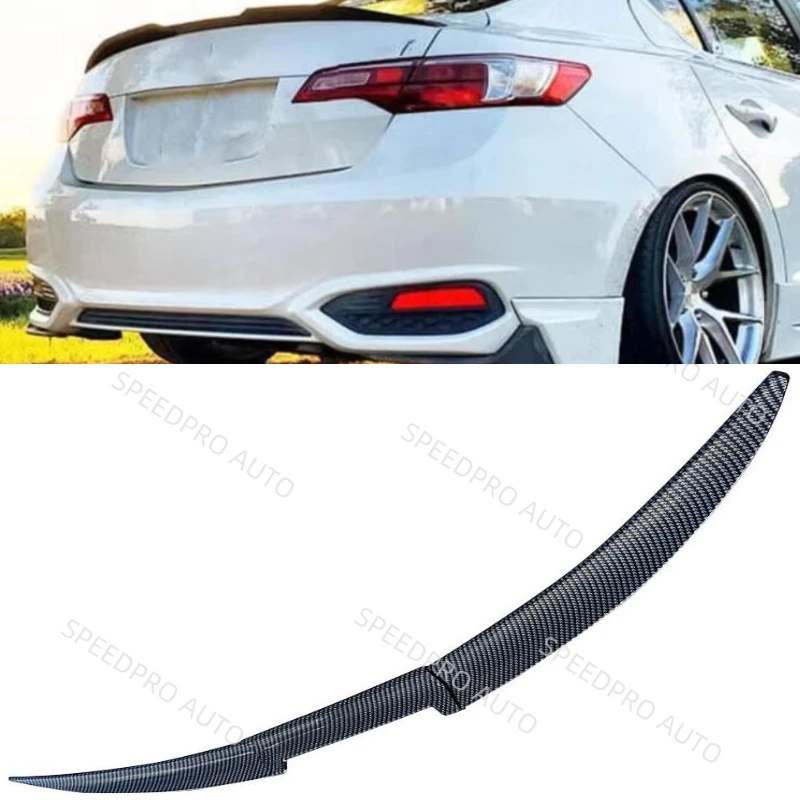 For A-cura Integra TLX ILX TL  Rear Trunk Boot Lip Spoiler Roof Tail Wing Adjustable Air Dam Deflector Tuning Trim Glossy Black