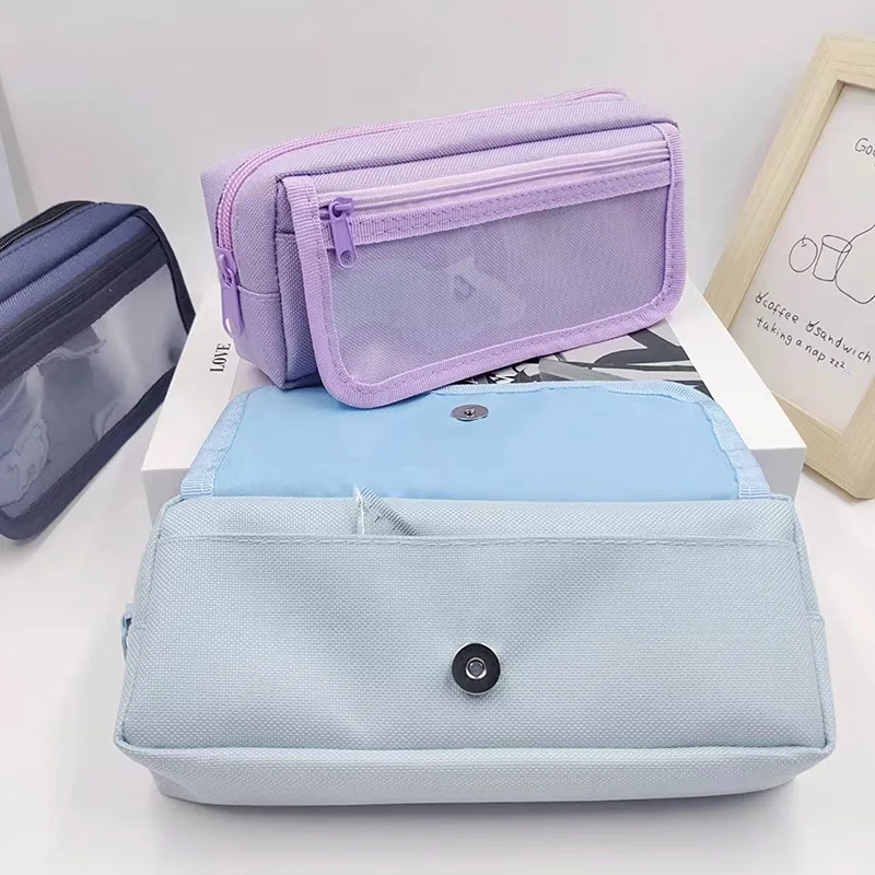 مقلمة Bview Art ذات سعة كبيرة ومتعددة الطبقات - منظم قرطاسية مدرسية مقاوم للبقع للطلاب #2