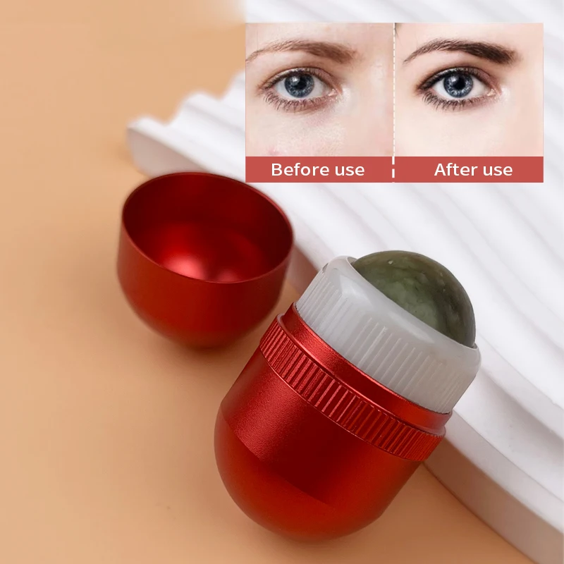 1pc mini eye massage ball with metal casing detachable Xiuyan jade roller massage tool