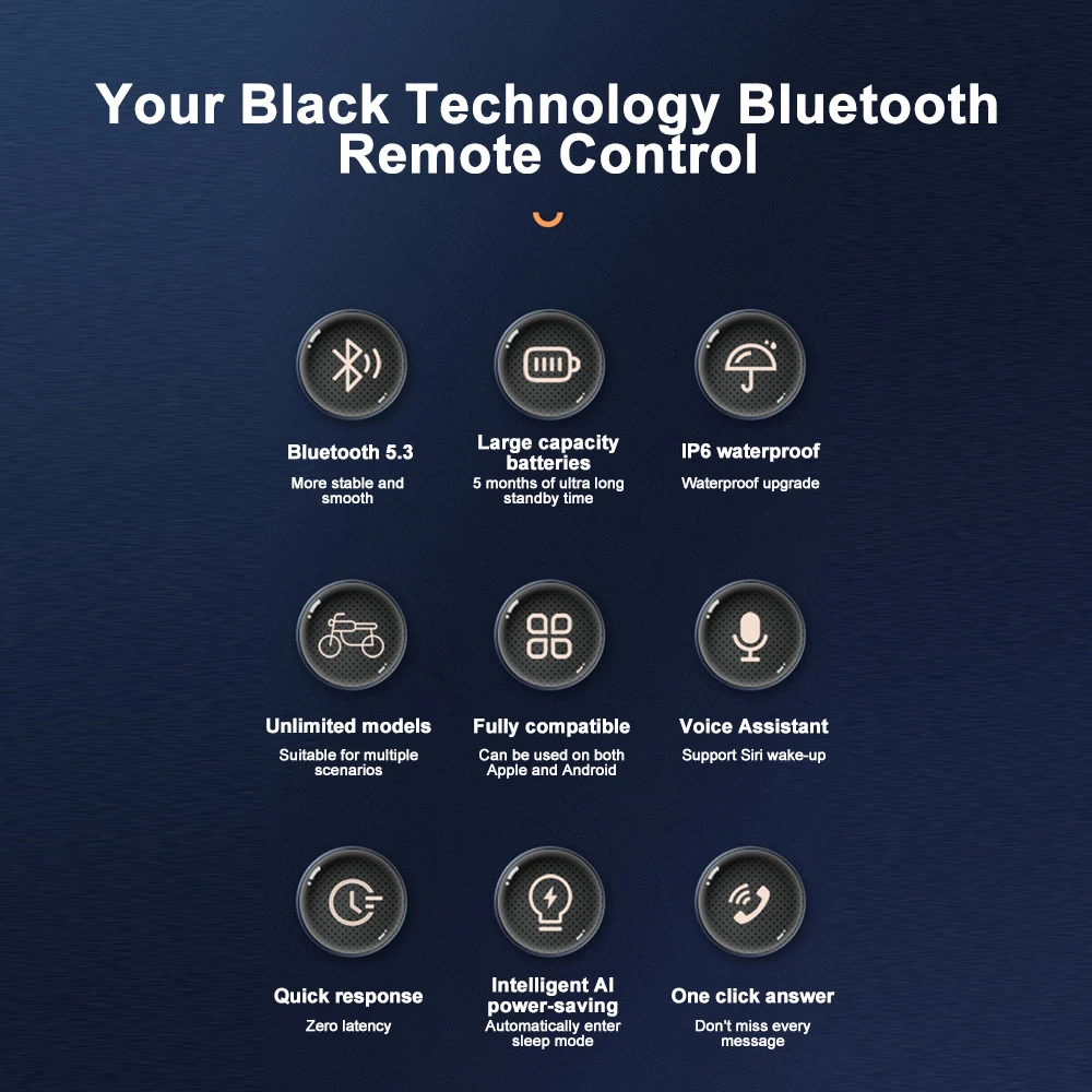 Motorcycle Handlebar Remote Control Wireless Helmet Headset Remote Button Bluetooth Handsfree Kit Phone Media Remote Controller