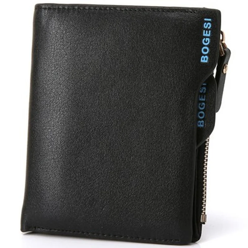 Brand Men's Leather Wallet With Zipper Man Purse Removable Credit Card Holder Coin Pockets For Male  men leather wallet