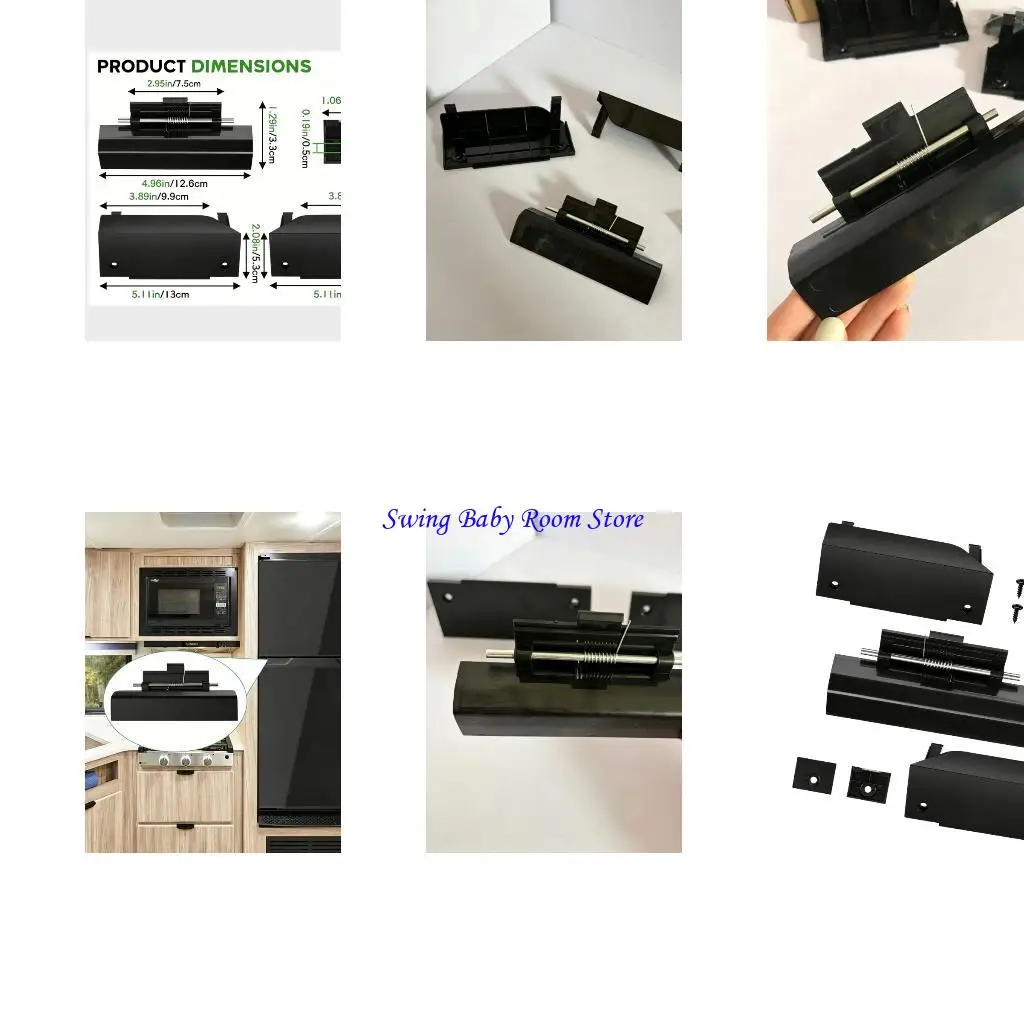 K1AD 3Pcs Refrigerator Door Latches Replacement Set Secure Locking Easy Installation