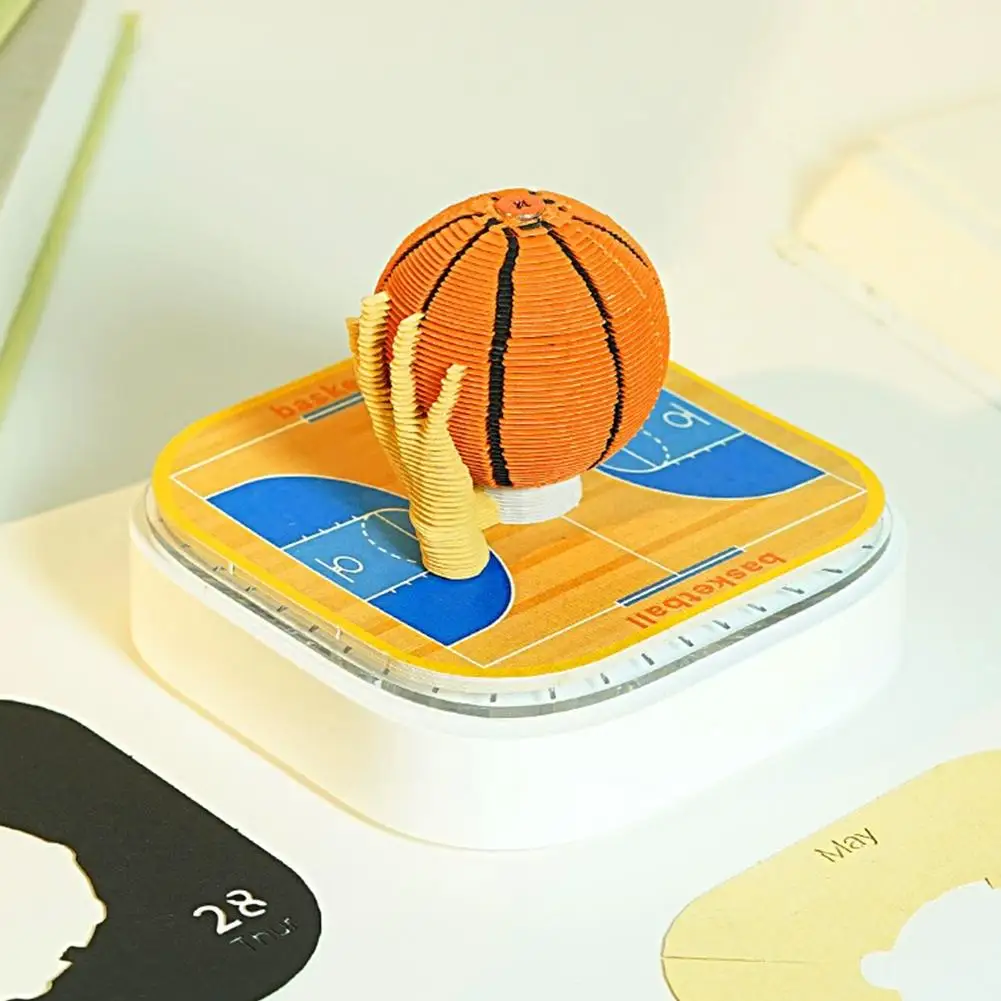 ثلاثية الأبعاد كعكة شجرة ذهبية كرة القدم التقويم 2026 متعة مذكرة الوسادة سطح المكتب الديكور ثلاثية الأبعاد المسيل للدموع بعيدا أجندة مكتبية صغيرة DIY بها بنفسك الهدايا H4Q8