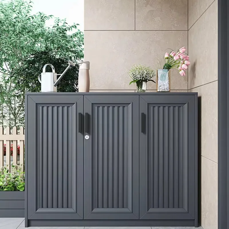 LH Balcony Locker Outdoor All Aluminum Alloy Waterproof Sunscreen Large Capacity Shoe Cabinet