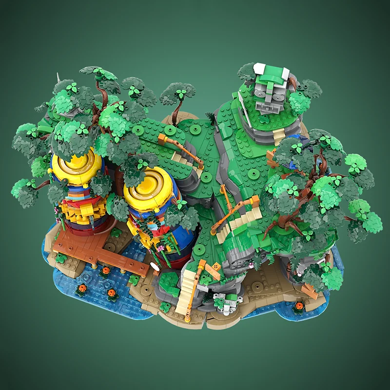 Stad Street View Model Moc Bouwstenen Modulaire Jungle Oude Ruïnes Model Technologie Bakstenen DIY Montageset Cadeau HolidayToy