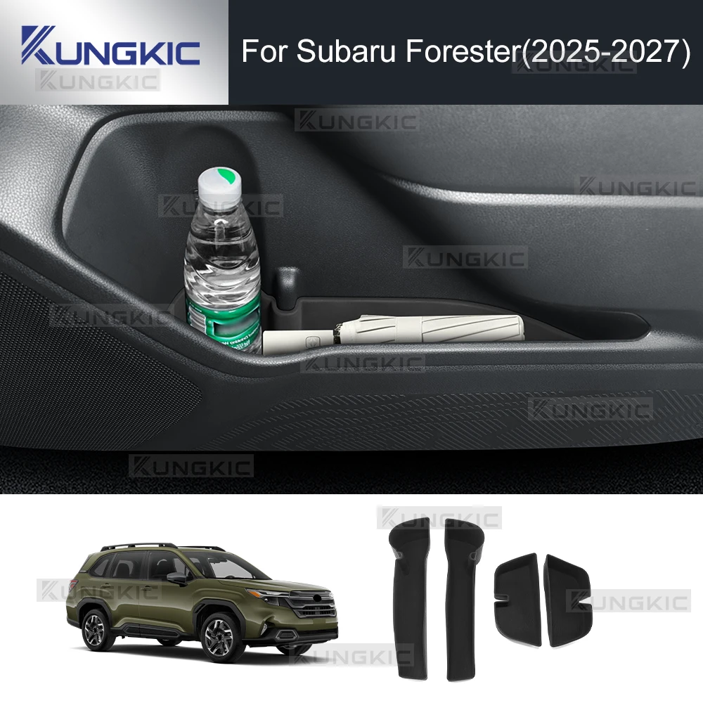 

KUNGKIC For Subaru Forester 2025 2026 2027 Silicone Storage Box LHD RHD Car Side Doors Organizer Case Interior Accessories
