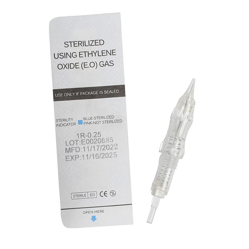 10PCS Permanent Makeup Microblading Needles 0.15/0.18/0.25/0.3/0.4 MM Screw Tattoo Cartridges For Eyebrow Rotary Machine