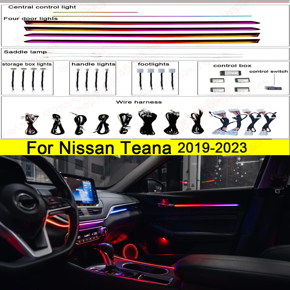 LED Ambient Light For NISSAN TEANA 2019-2024 inter decorate light button control style RGB Symphony