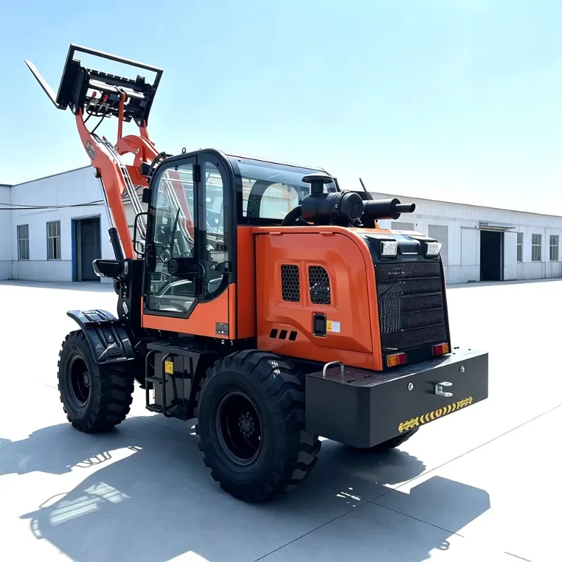 Customized Best Selling 1.2Ton Mini Diesel Articulated Wheel Loader Compact Front End Loader For Construction