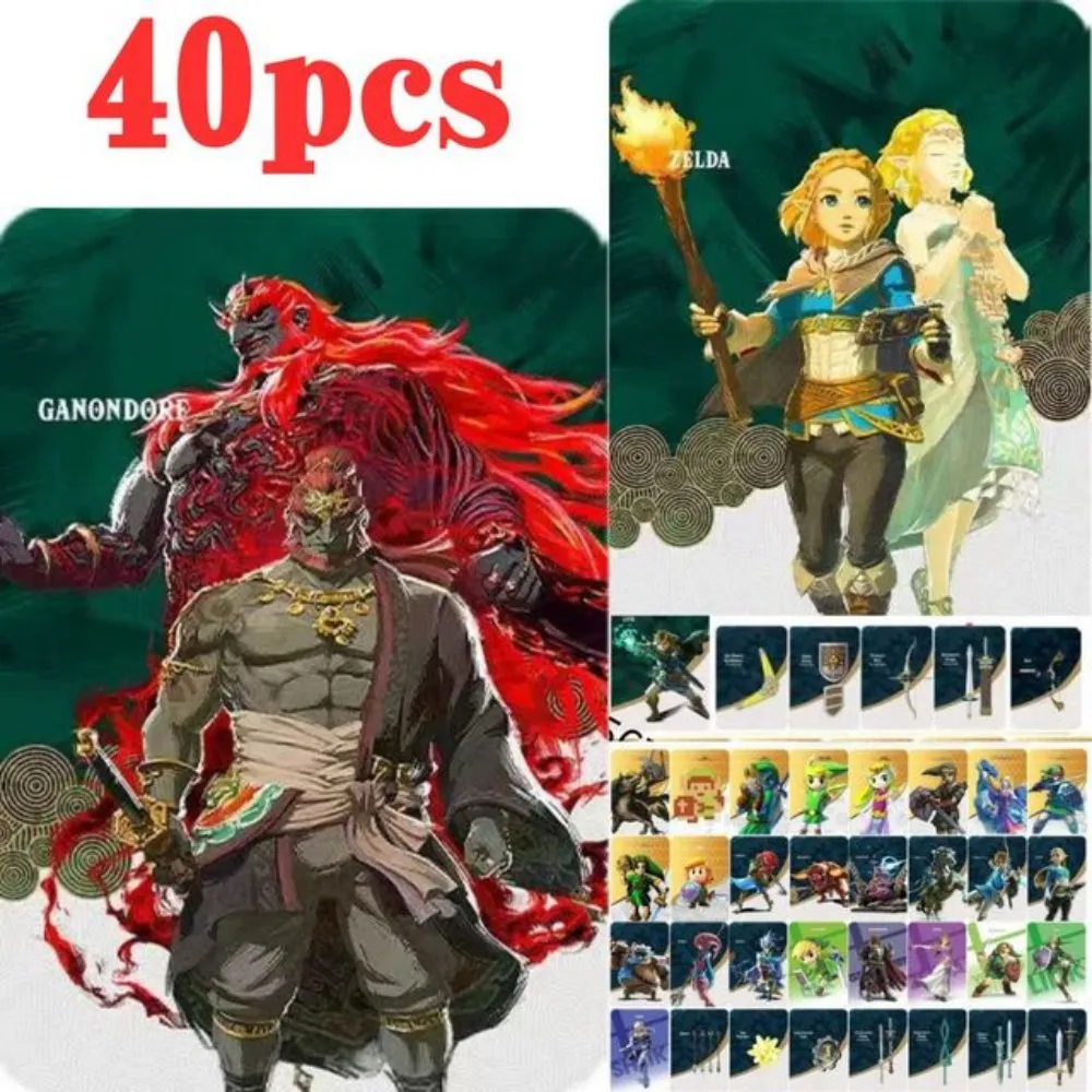 NEW 40Zelda Amiibos Cards Apply to the Legend of Zelda: Tears of the Kingdo and the Legend of Zelda Latest Paragliding