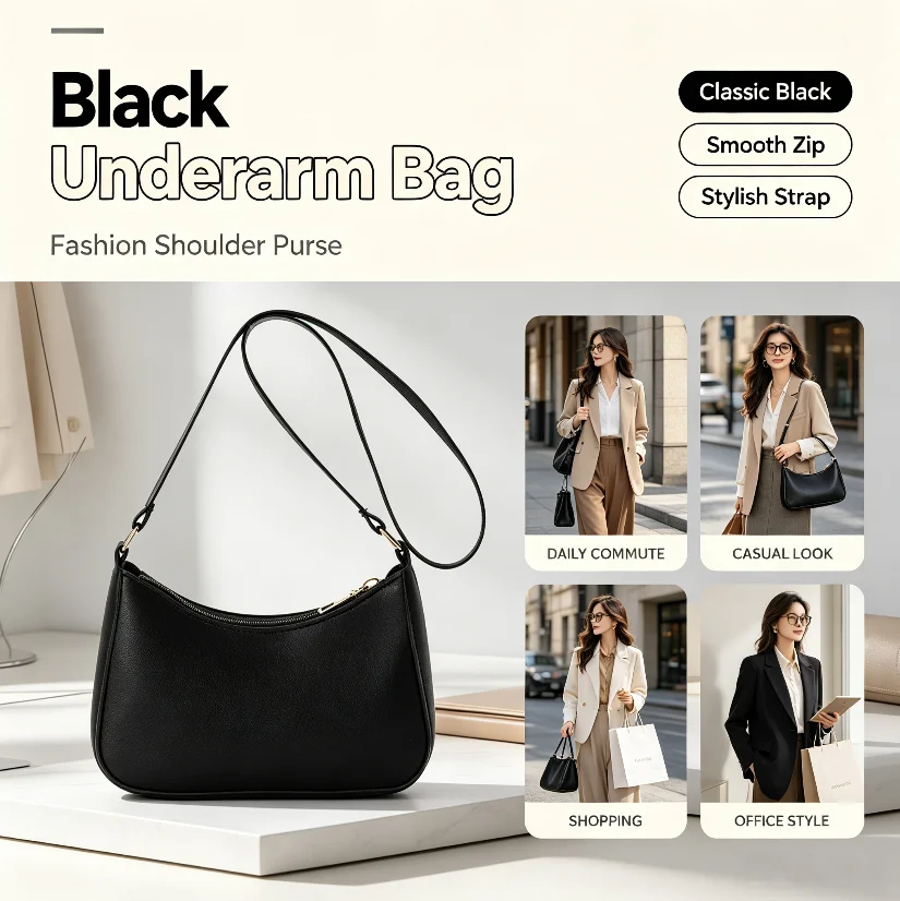 Summer Retro Hong Kong Style Women's Handbag Premium Western Style Portable One Shoulder Underarm Bag