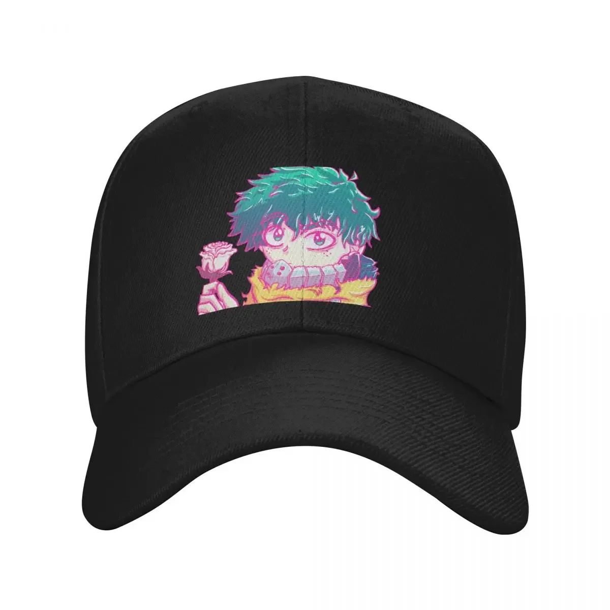 Vigilante Deku with rose Baseball Cap Sun Cap Designer Hat Snap Back Hat Trucker Cap Boy Child Women's