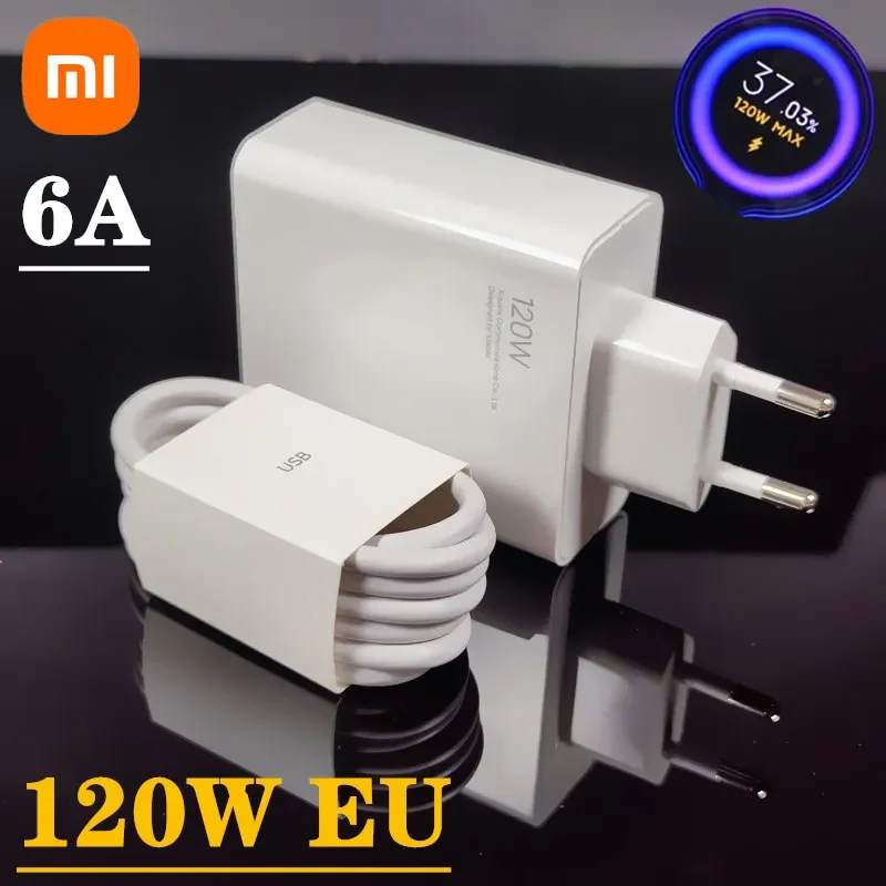 Original Xiaomi Charger 120W Fast Charger Quick Charging Power Xiaomi 10 Redmi K30 Pro/10X Pro Laptop Air