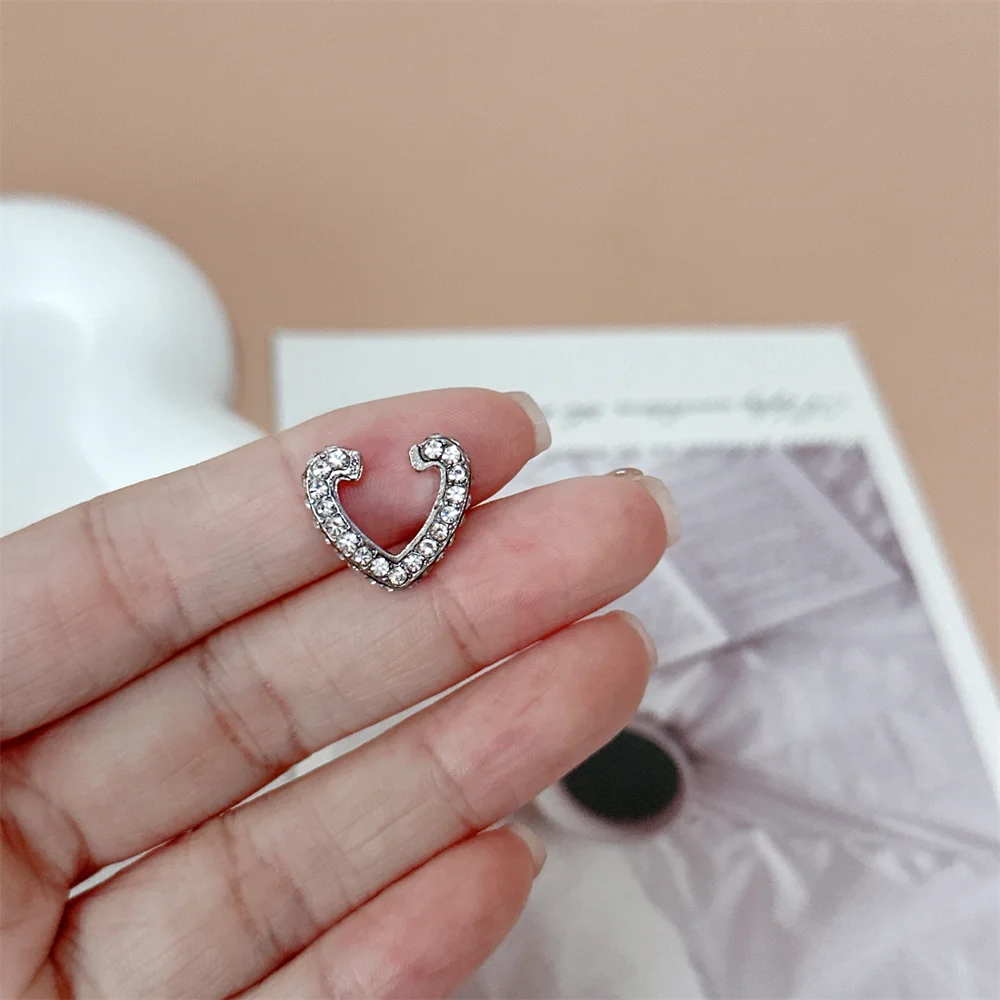 1 قطعة تشيكوسلوفاكيا الحب قرط كبس جميل وحلو رائعة مفتوحة على شكل قلب مجوهرات كاميليا النباتات المرأة أقراط الفتيات هدية #5