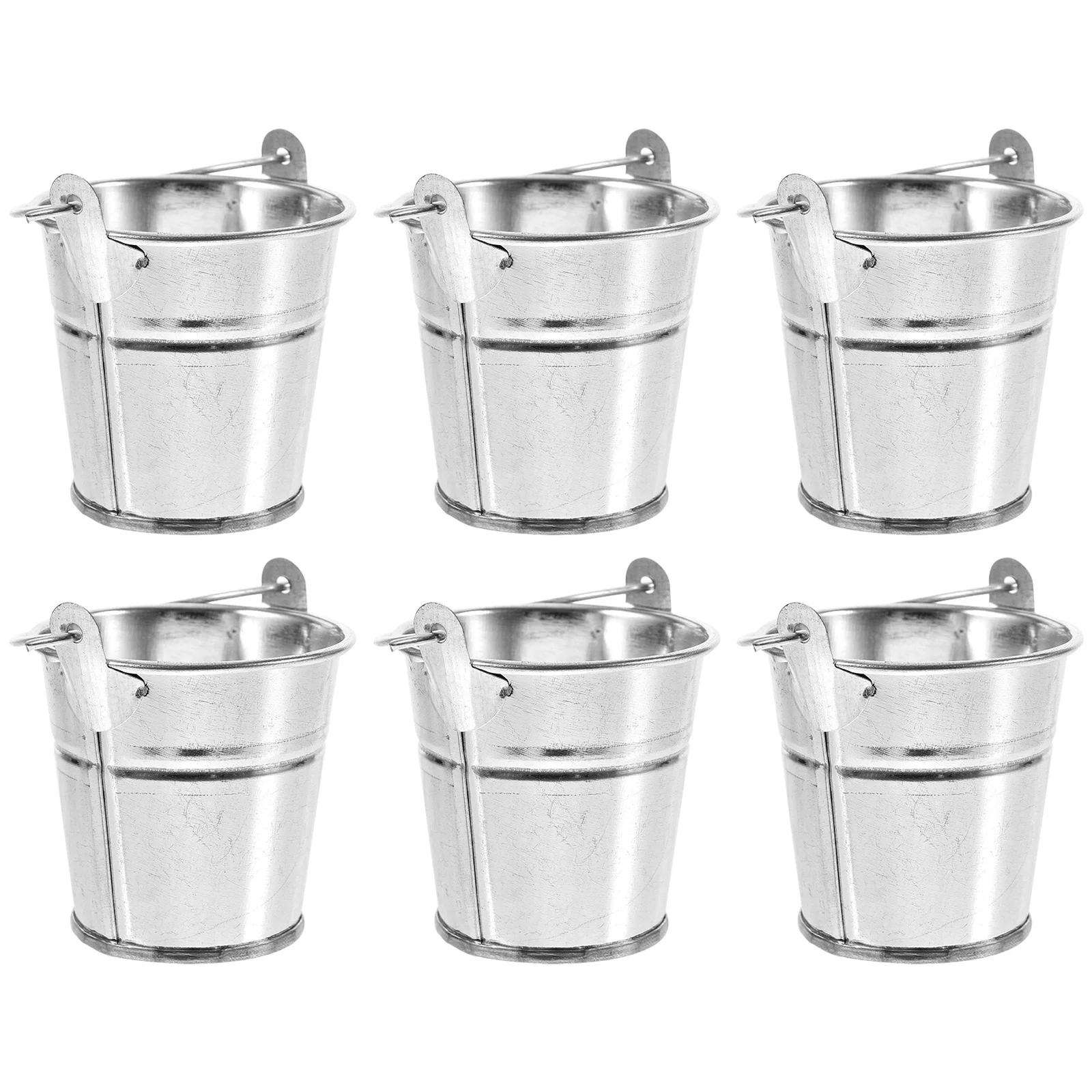 

6pcs Mini Metal Buckets Iron Small Bucket For Christmas Wedding Party Candy Storage Decor Ornament Accessory