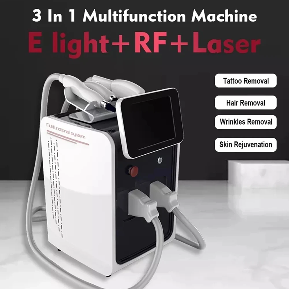 3 In 1 DPL IPL Hair Removal Machine Skin Rejuvenation Carbon Peeling Face Lifting Pico Laser Tattoo Removal Equipment For IPL