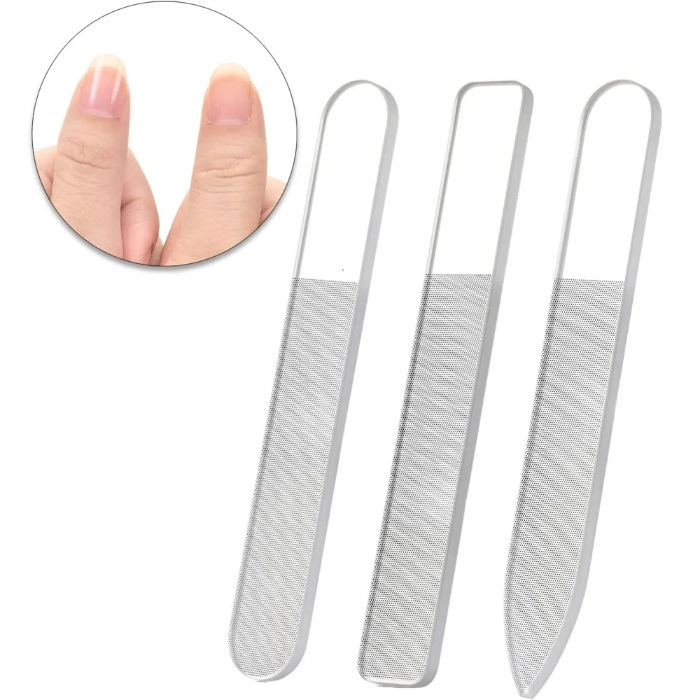 

3 Pcs/Pack Nano Glass Nail File Transparent Crystal Nail Shiner Buffer Polisher With Case for Natural Nails Manicure Tool