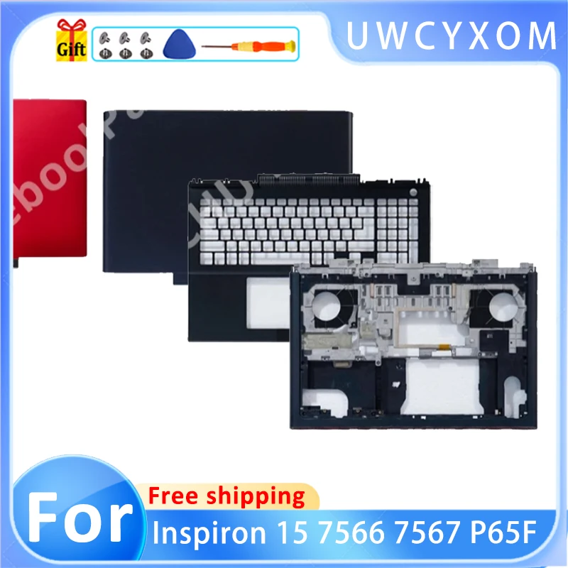 

Оригинальный верхний чехол для ноутбука Inspiron 15, 7566, 7567 P65F, задняя крышка с ЖК-дисплеем, передняя панель, упор для рук, нижний корпус, воздуховыпускное отверстие