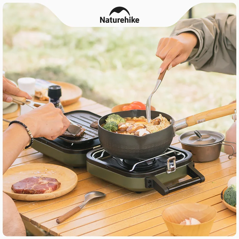 Naturehike Folding Double Gas Furnace Outdoor Portable Cookware Camping Gas Burner Cooking Stove