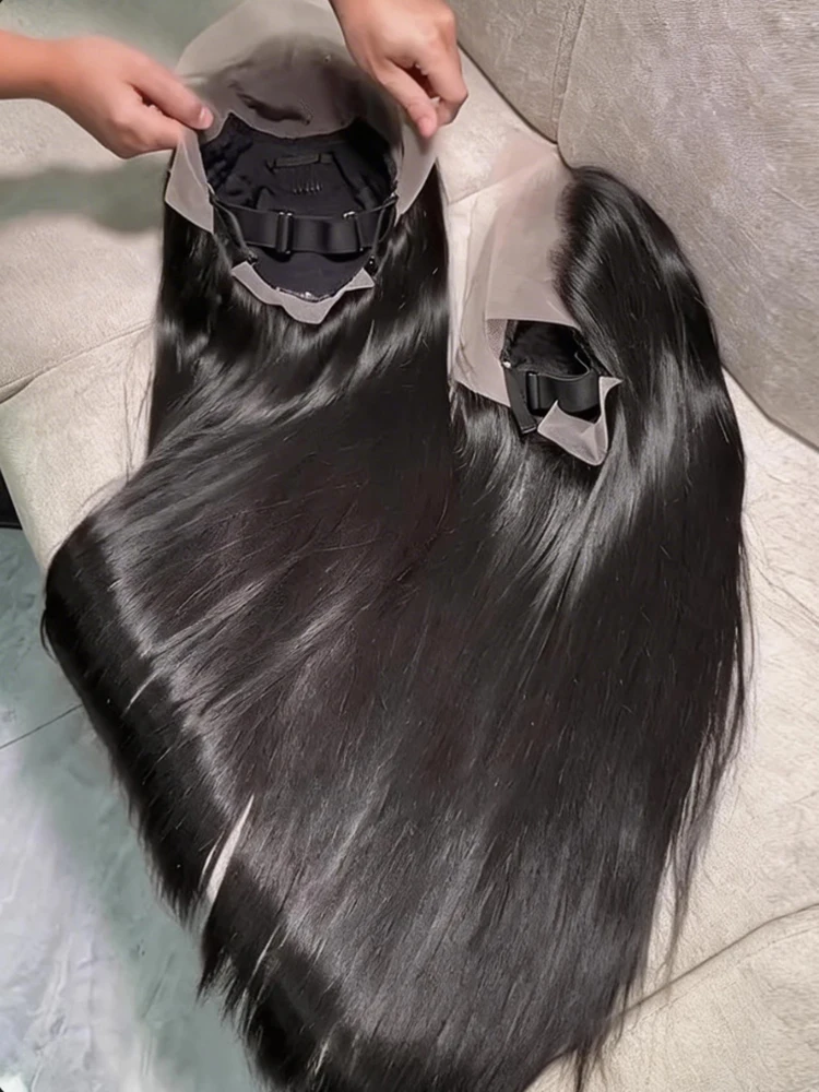 

Прямые парики из натуральных человеческих волос 13X6 HD с фронтальной шнуровкой, 30-40 дюймов, предварительно выщипанные, бразильские, 13X4 с фронтальной шнуровкой, черные парики для женщин