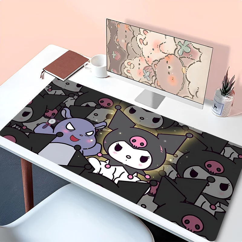 

Kawaii Anime Kuromi Mouse Pad PC Purple Cute Skull Sanrio Keyboard Rug Large Gamer Cabinet Mousepad Laptop Pink Gaming Desk Mat