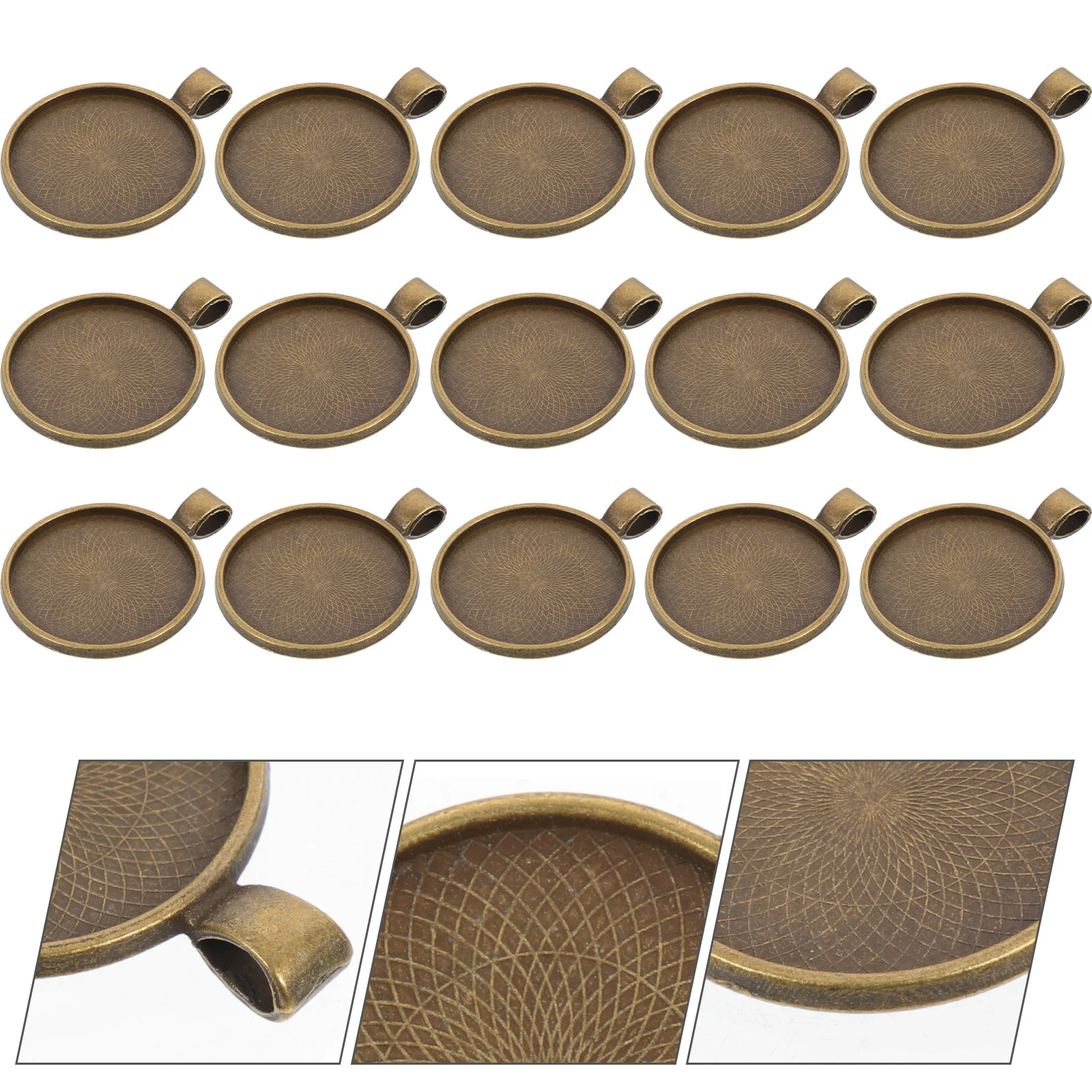 

100Pcs Round Alloy Bezel Pendant Trays Blanks for DIY Jewelry Making Necklace Bracelet Projects Pendant Trays Alloy Tray Charms