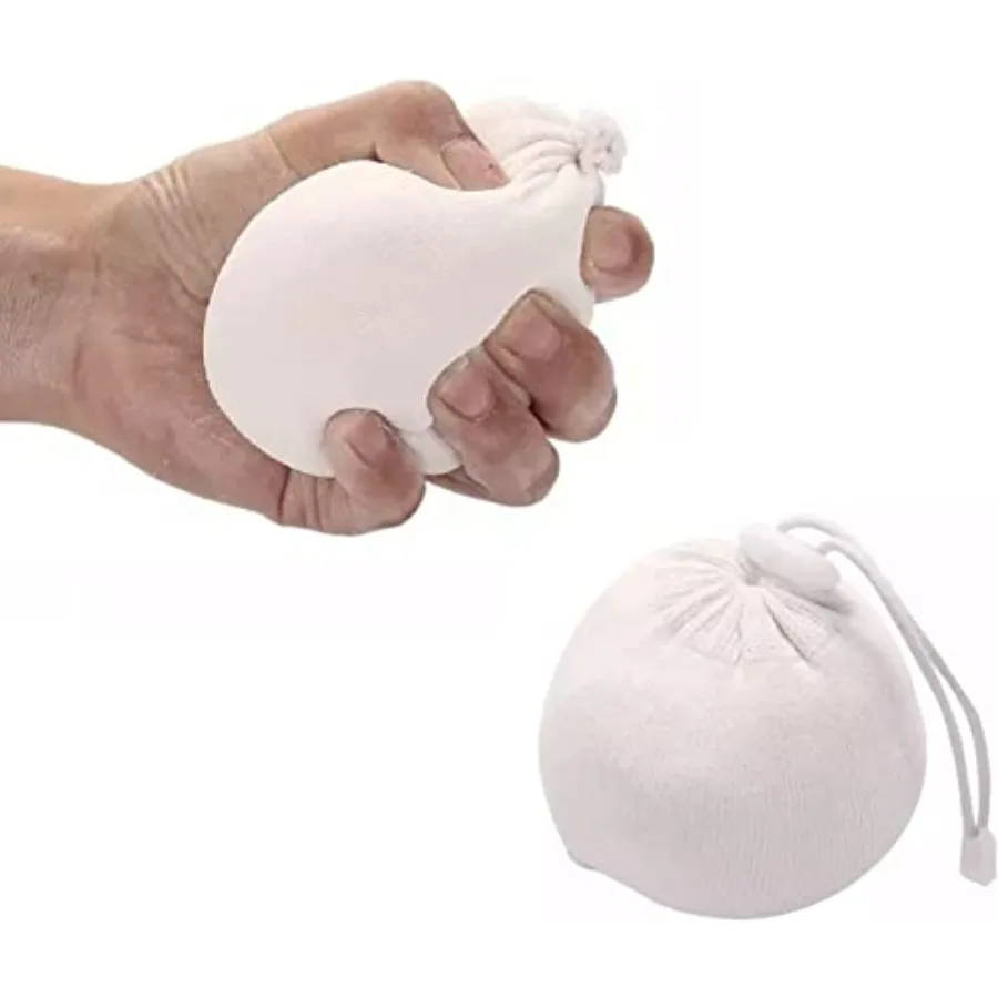 2 bolsas de bolas de tiza recargables fuertes con capacidad de 65 g y 2,3 oz cada una textura suave y fina, ideales para escalada en roca y entrenamientos de gimnasio R