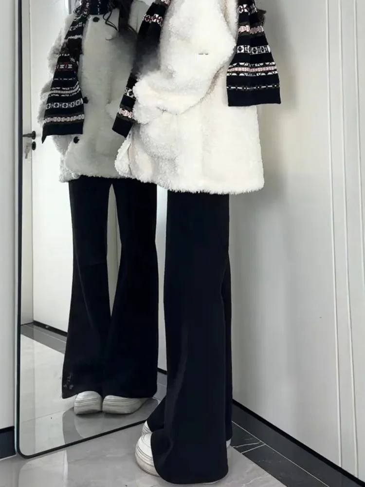 ارتفاع الخصر Fce اصطف متوهج الجينز المرأة بسط Bootcut الدنيم السراويل عارضة Sle خمر Waed مريحة للتنفس #4