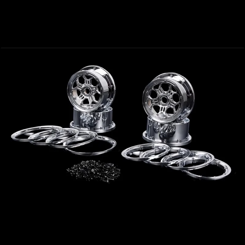 Rovan LT Short Course Truck or SLT Buggy Chrome Rims and Beadlocks fit LOSI 5IVE-T