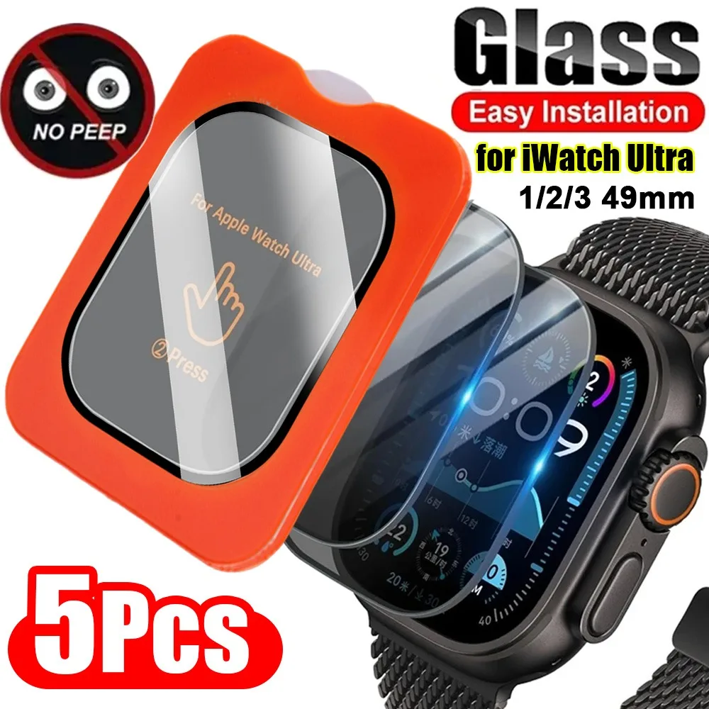 

Privacy Tempered Glass Screen Protector for Apple Watch Ultra 3 2 HD Clear Film Auto Alignment Tool Anti-peep IWatch Ultra 49mm