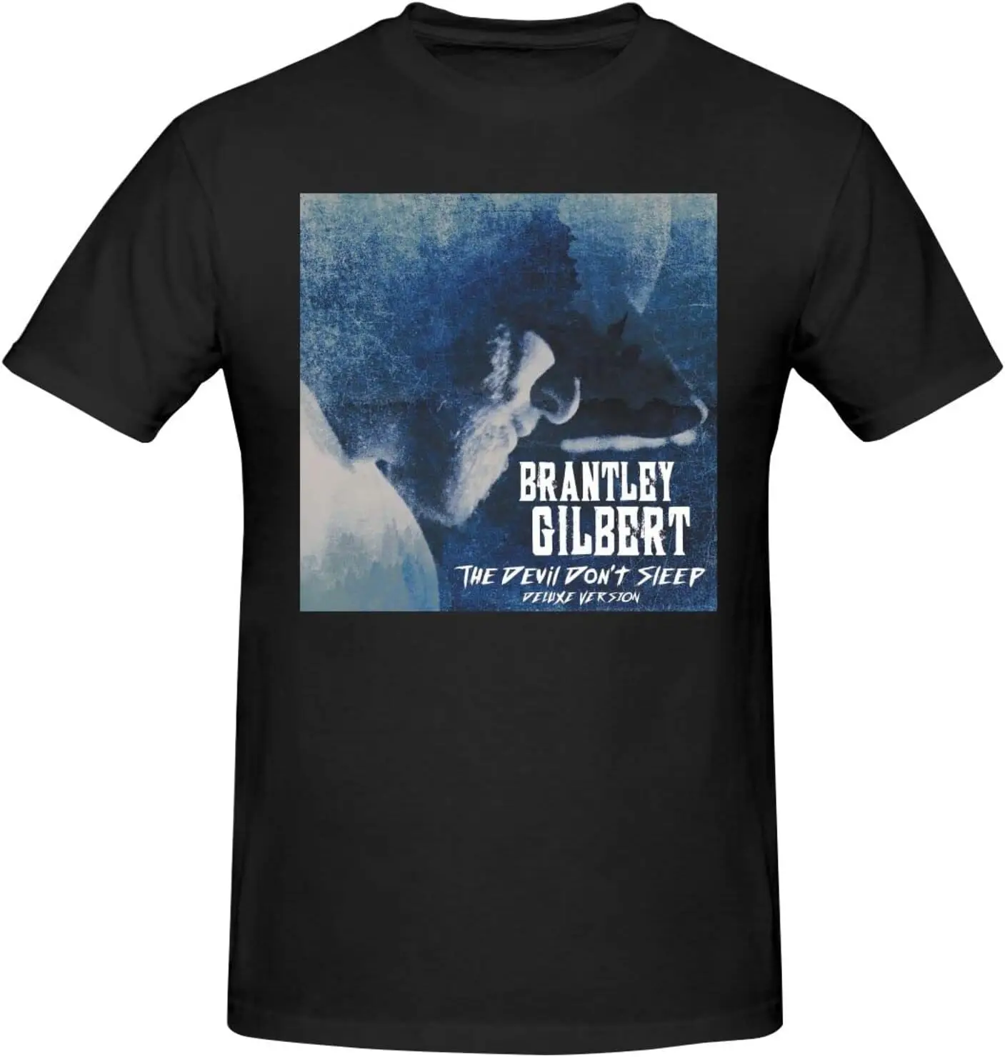 Brantley Music Gilbert Shirt Men's Personalised Short Sleeve T Shirt Fashion Graphic Tees Cool Casual Tops Black