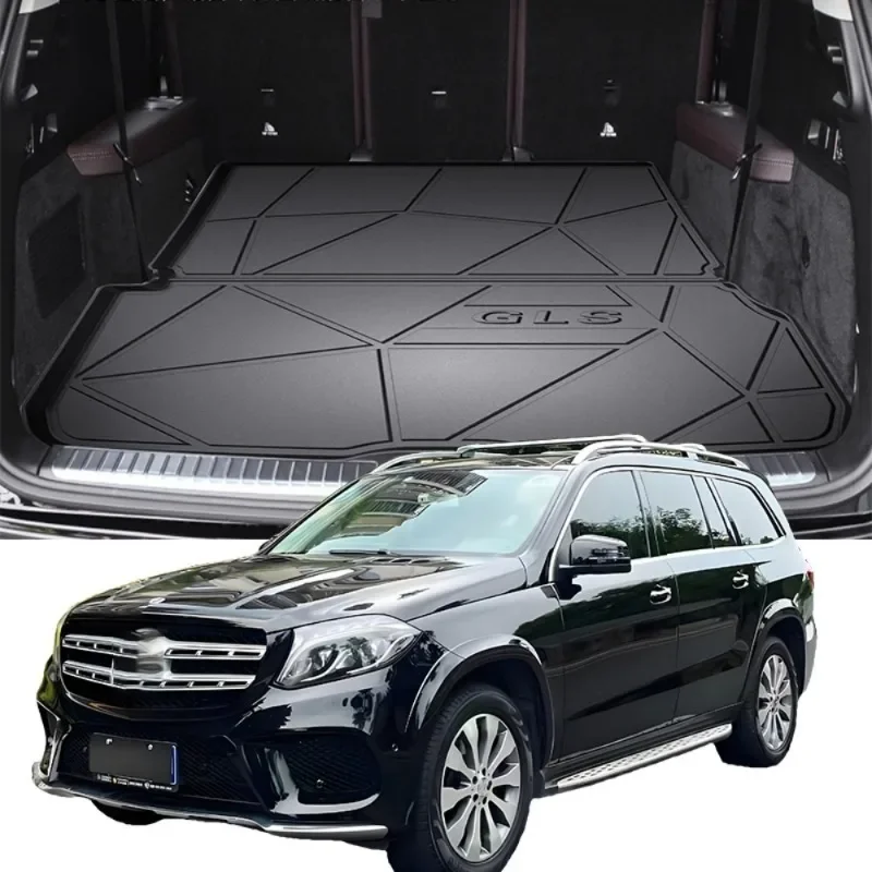 Car Auto Rear Boot Cargo Liner Tray Trunk Mat Carpet for Benz GLS 400 450 2013-2024 Cushion Pad Carpet Pad Anti-dirty Anti-water