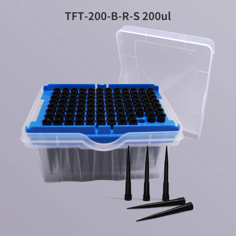 96 Pcs Cassette Micropipet Tips 50ul/200ul/1000ul Zwarte Geleidende Steriele Cartridge Filter Tips Lab Apparatuur 95Mm/58Mm
